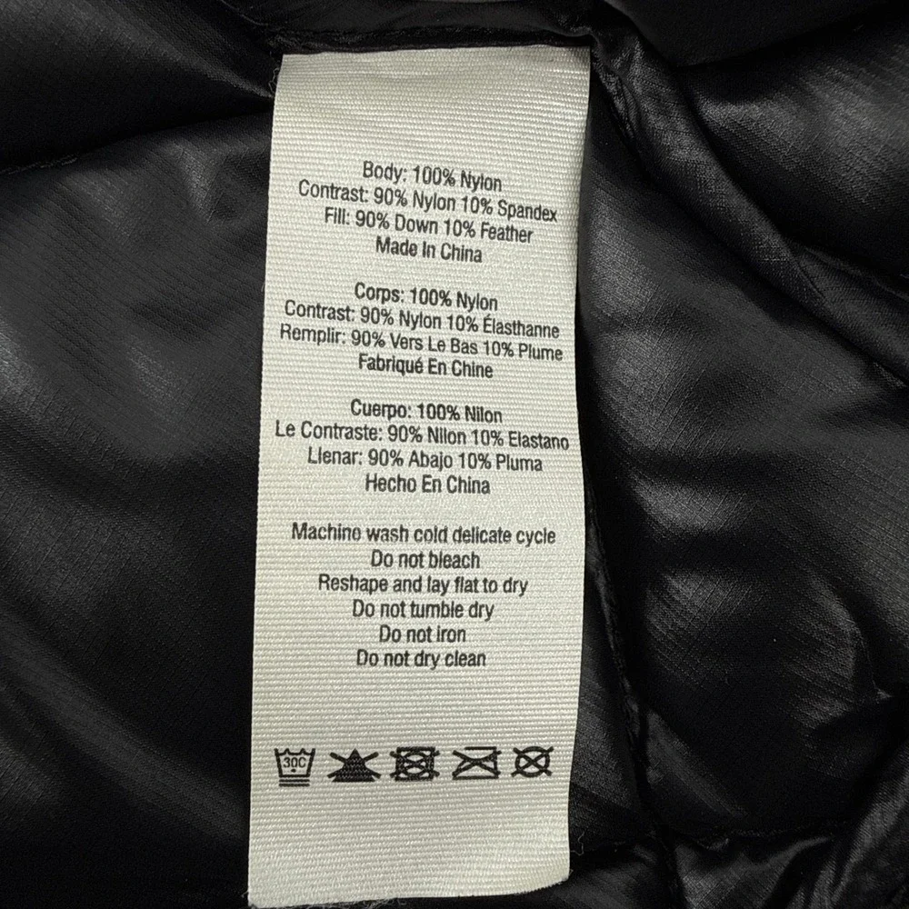 Alo Yoga Idol Bomber Workout Jacket‎ Black Down Filled Puffer Small EUC